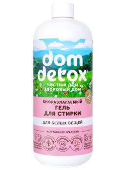 Биоразлагаемый гель для стирки «Dom Detox» - Для белых вещей_500 гр.